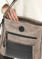 Rieker, Tasche, Damen, mit Magnetverschluss-Vorfach BRONZE-SCHWARZ